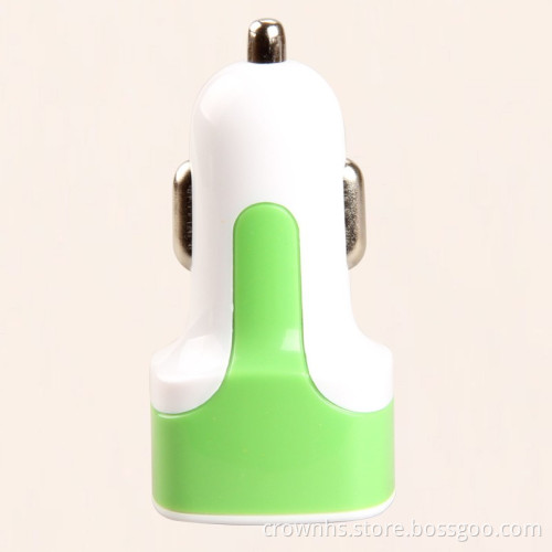 Mobile phone mini portable 12v fast 3 port usb car charger